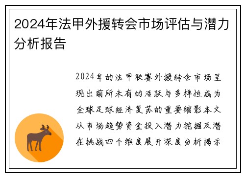 2024年法甲外援转会市场评估与潜力分析报告
